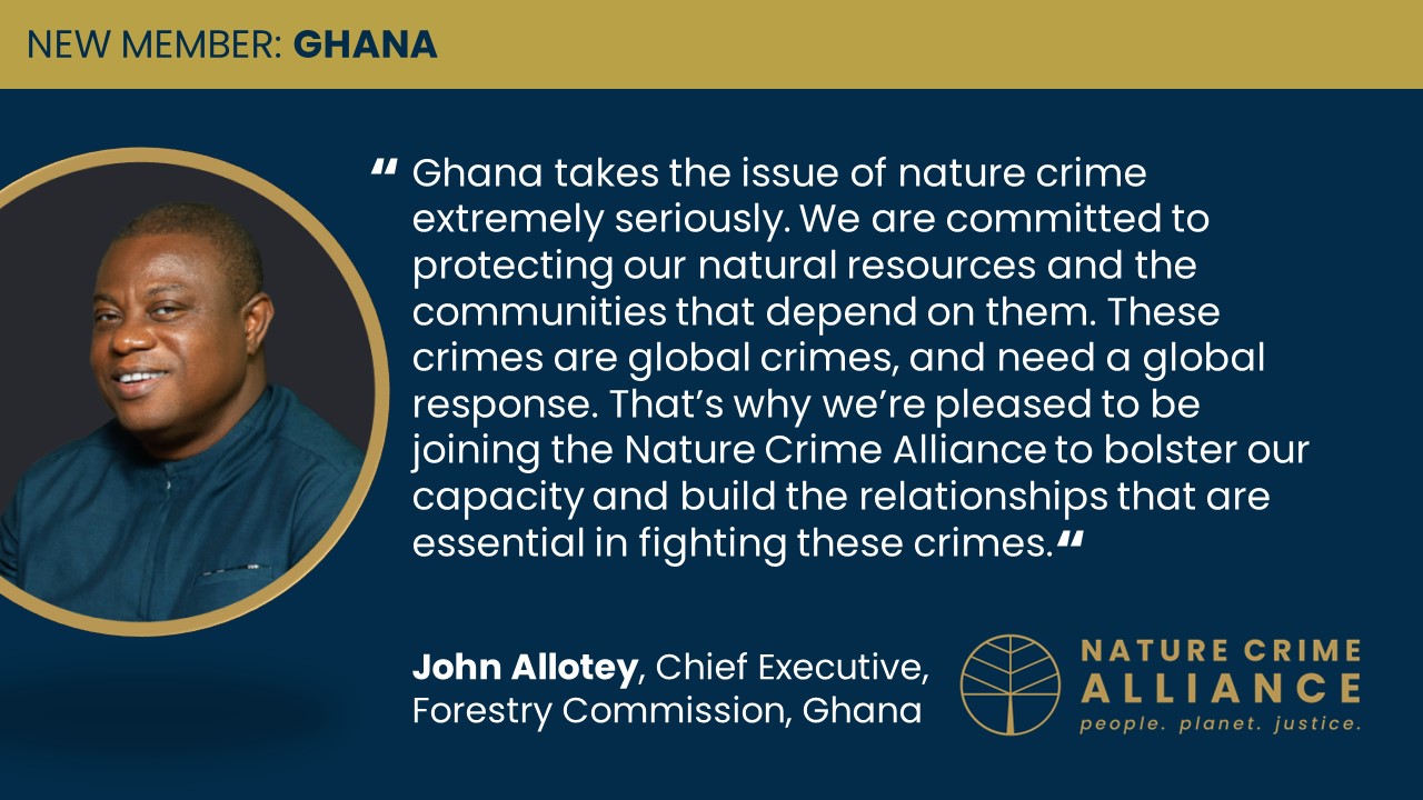 Ghana joins the Nature Crime Alliance to bolster capacity on forestry protection